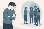 persona ansiosa in contesto sociale